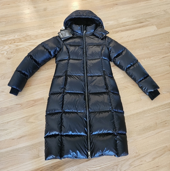 NWT Pajar Black Solstice Long Down Puffer Quileted Winter Jacket - size large - Picture 12 of 16